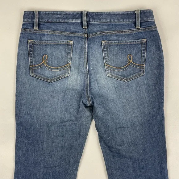 Loft Original Boot Bootcut Denim Blue Jeans Sz 8 Cotton Spandex Stretch Med Wash - Picture 7 of 10